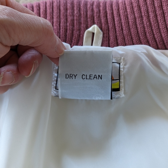 Vintage Puffy White/Pink Ski Jacket Dawn Zippered Toggles Pockets Women's size M - Picture 11 of 16